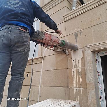 Beton işləri: Beton və daş kəsimi xidməti - Peşəkar benzinli disk kəsici ilə beton — 7