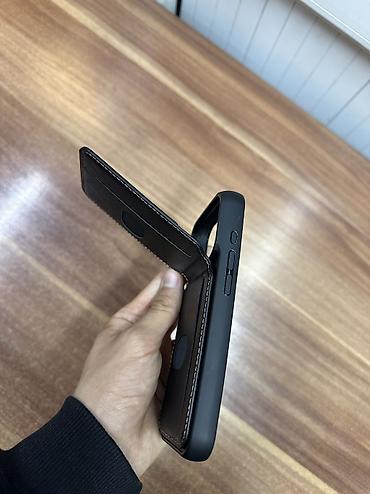 iphone 17 plus: Шикарный и очень удобный чехол+визитница в чёрном цвете на Айфон 17 — 4