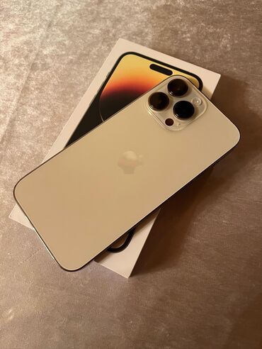 Apple iPhone: IPhone 14 Pro Max, 128 GB, Matte Gold, Face ID, Sənədlərlə