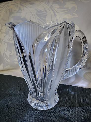 Čajnici: Bokal kristal,rucni rad Jugoslavija iz 70ih. Masivan bokal sa — 3