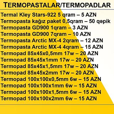 Termopasta: Termopastalar və Termopadlar ⭐Termal Kley Stars-922 5 qram – 5 AZN — 2