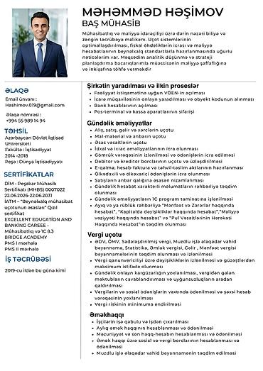 dyp nomre satisi: Mühasibat uçotu | Mühasibat uçotunun bərpası, Mühasibat uçotunun aparılması, Kadr uçotunun aparılması — 1