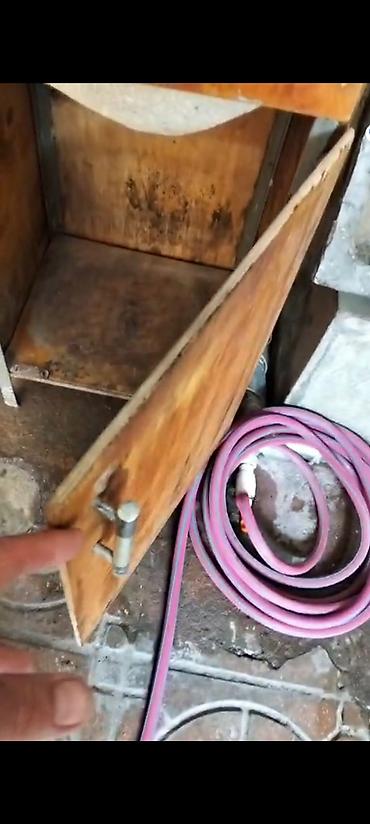 heyetde el uz yuyan: Beton əl yuma/çirkli işlər lavabonusu – şkaflı - Material: tökmə — 3