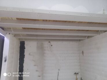 Malyar işləri: Hər növ Alcipan işləri görülür. Düz sadə tavan. Ara kəsmə divar — 10