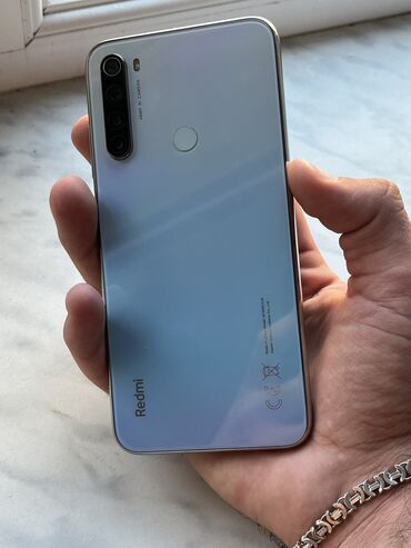 Xiaomi: Xiaomi Redmi Note 8, 32 GB, rəng - Ağ, 
 Sensor, Barmaq izi, Simsiz şarj