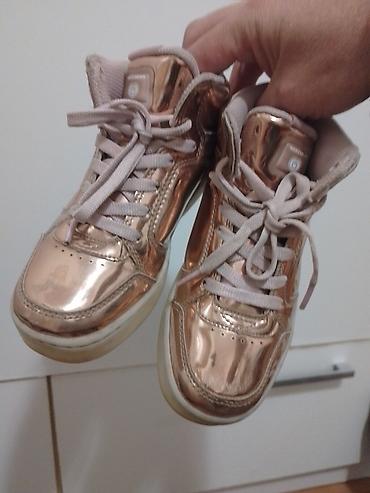 Patike: Svetleće patike – visoki model, metalik zlatno/rose-gold završna — 11