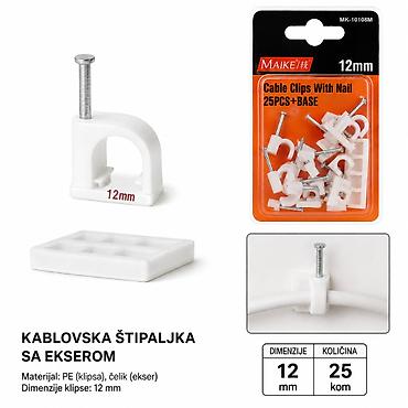 KMT Predivo 9368597 Kablovska štipaljka sa ekserom za uredno i