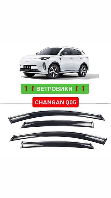 cha: Ветровики (дефлекторы окон) для Changan Q05 - Комплект: 4 элемента на — 1