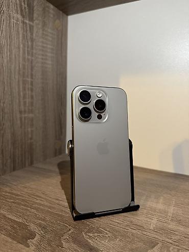 IPhone 15 Pro, 128 GB, Natural Titanium, Face ID, Simsiz şarj lalafo.az -da IPhone 15 Pro, 128 GB, Natural Titanium, Face ID, Simsiz şarj