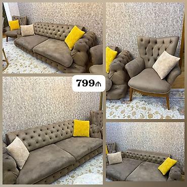 mega mebel: Divan kreslo dəsti satılır 799₼. ideal vəziyyətdə. heç bir problemi — 1
