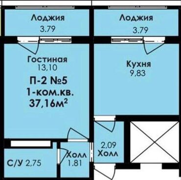 Продажа домов: 1 комната, 37 м², Элитка, 4 этаж, ПСО (под самоотделку)