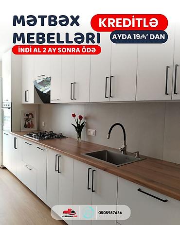 şaxda baba: Sifarişlə mətbəx dəsti, Özü çəkən petlələr, Mat laminat, Kredit var, Pulsuz çatdırılma — 9