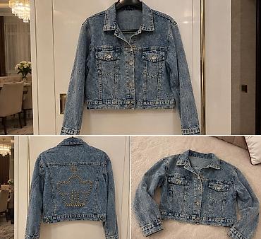 cins kurtkalar 2019: S razmerdir .Qadınlar üçün qısa denim gödəkçə - Material: 100% denim — 1