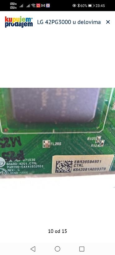 Televizori: LG 42PG3000 – delovi za plazma TV Dostupne ploče i komponente sa — 11