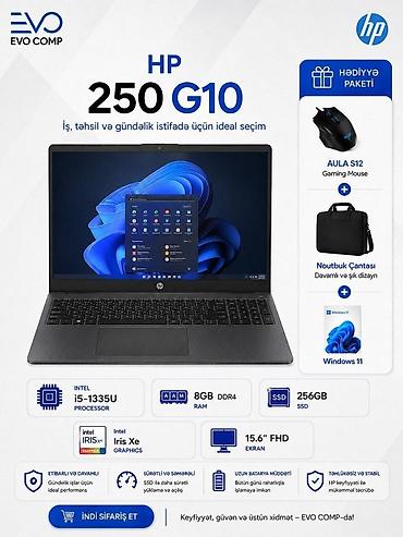 Noutbuklar və aksesuarlar: HP 250 G10 PC 8X9D0ES HP 250 G10 Notebook PC 8X9D0ES i5-1335U | 8GB — 1
