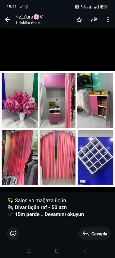 Mətbəx mebeli: 💫 Salon və mağaza üçün 💸 *Divar üçün rəf - 50 azn* ✔️ *15m perdeler -