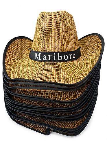 uzun paltolar: Saman şapkası – “Mariboro” yazılı - Material: sıx toxunmuş — 1