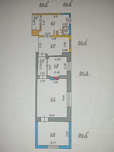 Продажа полдома: Продается полдома. - Планировка: - Спальня с двуспальной кроватью — 10