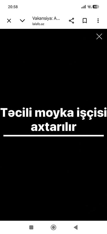 Digər xidmətlər: Salam zabratda yerləşən ist petrolun yanındakı moykaya təcili — 1