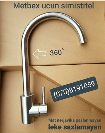 Mətbəx kranları: Metbex ucun simistiteler moykalar Her nov model movcutdur Hamam ucun — 27