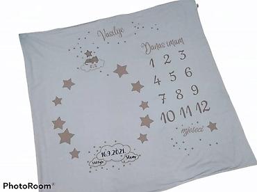 Ostale dečije stvari: Prekrivac za bebe sa stampom pomzelji ime,slika,podaci rodjenja — 21