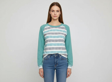 bluzki bawełniane dekolt łódka: Women's blouse, size S