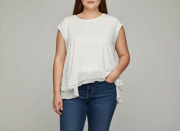 bluzki z dużym dekoltem plus size: BODY FLIRT, Women's blouse, size 9XL