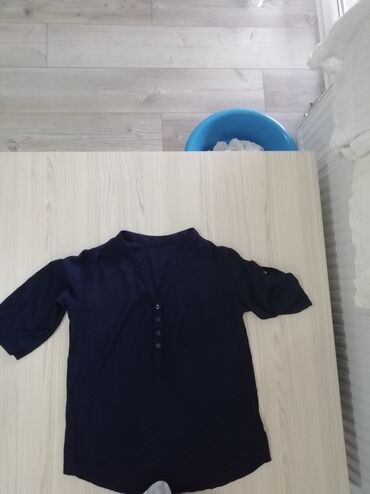 Košulje, bluze i tunike: M (EU 38), Pamuk, Jednobojni, bоја - Svetloplava
