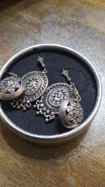 Серебряные серьги: Серебряные серьги, Проба 925, Агат, Женские, Новый — 20