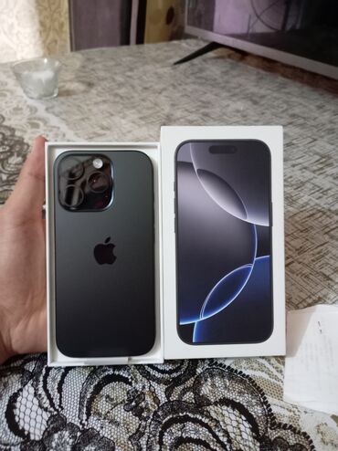 IPhone 16 Pro, 128 GB, Qara, Zəmanət, Barmaq izi, Sənədlərlə