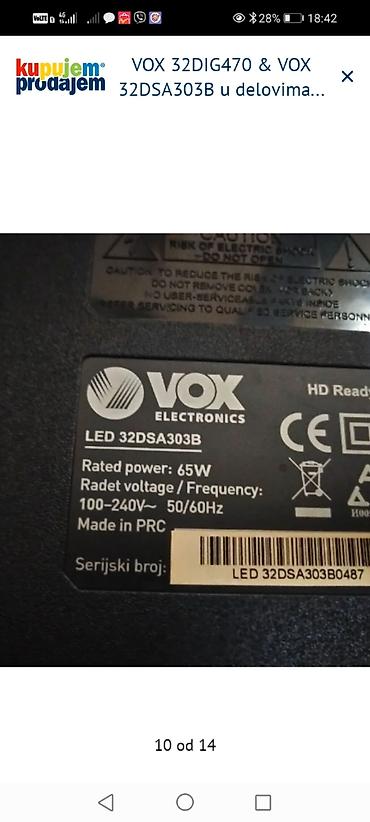 Aksesoari za TV i video: VOX 32DIG470 i VOX 32DSA303B – delovi za TV Dostupni moduli i — 11