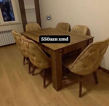 Masalar və oturacaqlar: Masa stol stul desti — 1