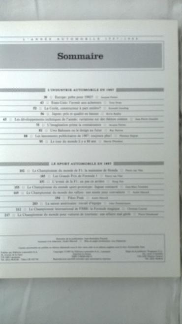 pinpointer prodaja: Knjiga: L Année Automobile no.35 1987-88 (Automobili i formule za tu — 3