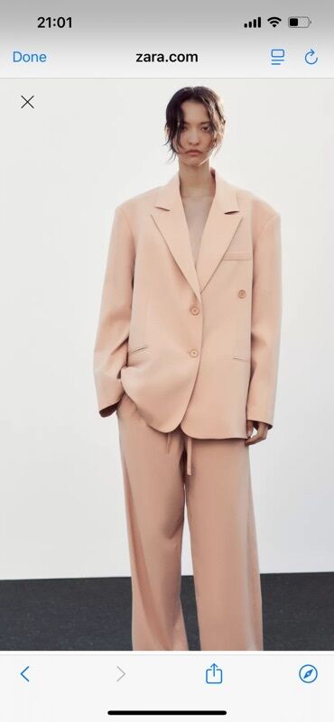 коричневый пиджак: Zara пиджак, новый размер XS-S очень оверсайз