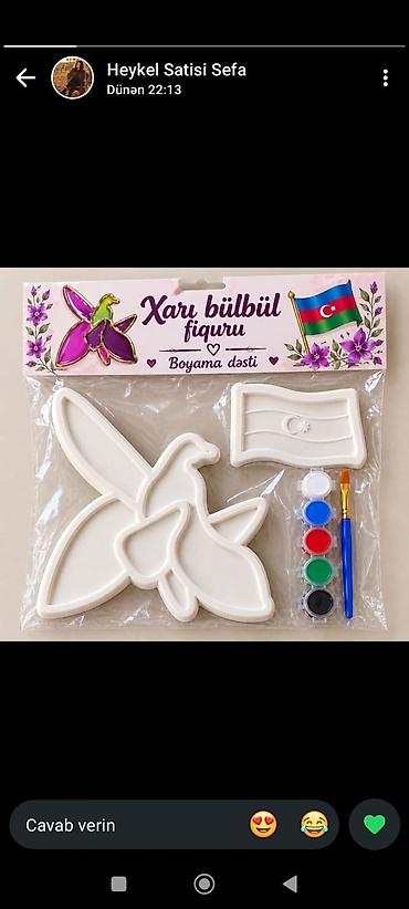 xarı bülbül: Fiqur, Gips, rəng - Ağ — 2
