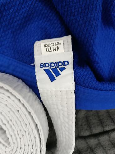 кимона: Кимоно для дзюдо adidas, синее, комплект: - куртка (плотное плетение — 2