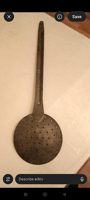 klasik gitara: Məhsul: Vintage tikiş maşını, metal delikli mətbəx köpüklüyü (skimmer) — 2