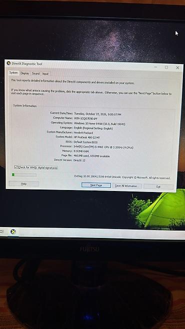 Masaüstü kompüterlər və iş stansiyaları: Fujitsu monoblok kompüter. Əsas xüsusiyyətlər: - Model: HP ProDesk — 2