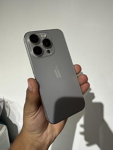 IPhone 15 Pro, 128 GB, Natural Titanium, Simsiz şarj, Face ID