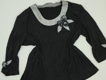 czarne bluzki z koronką plus size: Блуза жіноча, L, стан - Дуже гарний