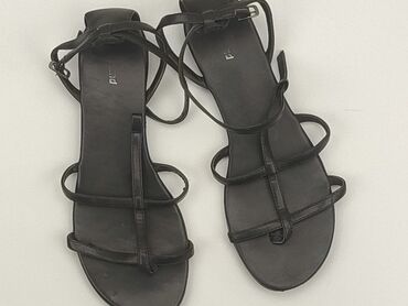 skórzane joggery damskie stylizacje: Sandals for women, 40, condition - Good