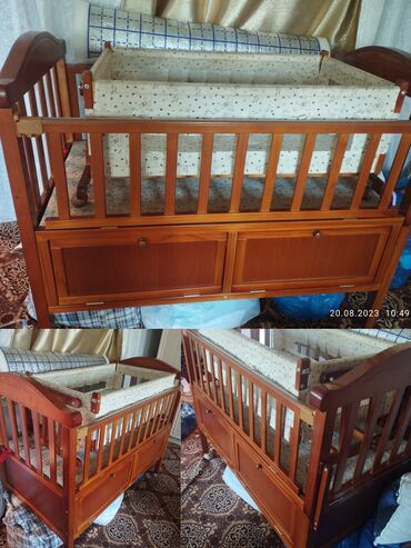 Детские кровати: Продам детскую кроватку +люлька в хорошем состоянии продам за7800сом