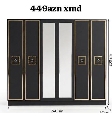 Paltar dolabları, qarderoblar: 6 qapılı paltar dolabı - Ölçü: 2.40 × 2 × 47 sm - Dizayn — 3
