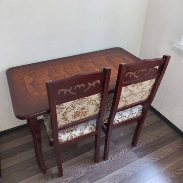 bez materiallı stol: Yeni, Açılmayan, Dördbucaq masa, 2 stul, Azərbaycan