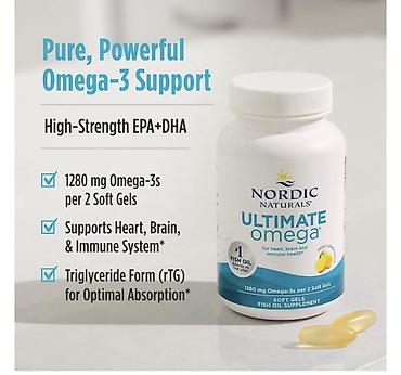 Vitaminlər və BAƏ: Məhsul: Nordic Naturals Ultimate Omega – balıq yağı əlavəsi — 3