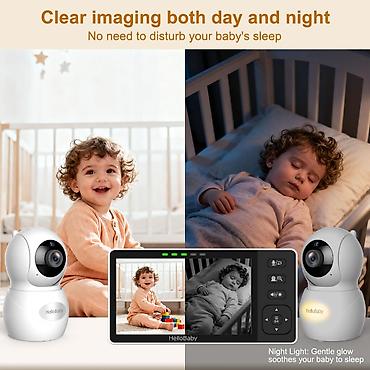 baby monitor: HelloBaby HB6081 Uşaq Nəzarət Kamerası 📹 Full HD 1080P – Aydın və — 4