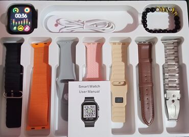 saat dəsti: Yeni, Smart saat, Apple, Sensor ekran, rəng - Qara