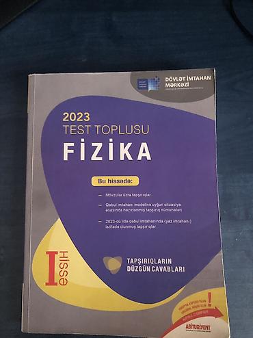 Fizika Testlər 11-ci sinif, DİM, 1-ci hissə, 2023 il lalafo.az -da Fizika Testlər 11-ci sinif, DİM, 1-ci hissə, 2023 il