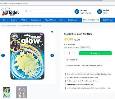 Kreativni setovi za decu: Sjajne nalepnice koje svetle u mraku – set Mesec i zvezde (13 kom) - — 4