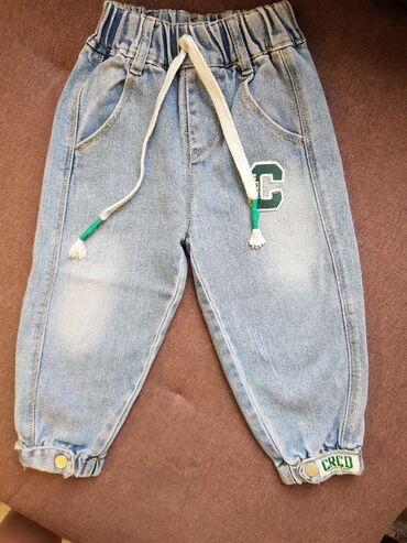 джинсы модные: Джинсы и брюки, цвет - Голубой, Б/у